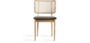 Red Edition Cane Chair - Fabric Caviar T37 (cat. C) - Without armrests oak