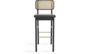 Red Edition High Cane Stool - Fabric Caviar T37 (cat. C) - Black Oak