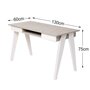 RADIS SCHREIBTISCH HUH- Pebble Grey, Schubladen Und Beine Weiss Osmo