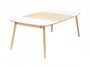 RADIS ESSTISCH NAM-NAM - AUSZIEHBAR- Weiss Hpl, Tischverlängerung Und Beine Light Oak