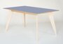 RADIS Esstisch HUH - HELLGRAU HPL, Beine LIGHT OAK