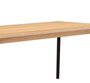 RADIS TISCH MAN - 125 CM - EICHE FURNIERT, beine SCHWARZ flecken