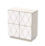 SIDEBOARD ROMB 2X2- 4 TÜREN-  PEBBLE GREY, Türen WEISS CPL