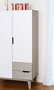 RADIS KLEIDERSCHRANK HUH, 3 TÜREN - PEBBLE GREY, VERTICALE handgrepen