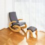 Radis - Schaukelstuhl GEE - Medium Oak / Dark Grey