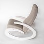 Radis - Schaukelstuhl GEE mit Fußstütze - White Osmo / Light Grey Silver