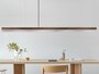GantLights C3 stainless Pendelleuchte Edelstahl- Nussholz