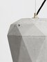 Gantlights T4 - große Hängeleuchte trianguliert - Heller Beton - Schwarz