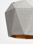 Gantlights T4 - große Hängeleuchte trianguliert - Heller Beton