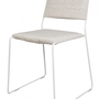 OK Design One Wire Chair-White frame - Melange cushion