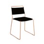 OK Design One Wire Chair-Peach frame - Black cushion