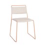 OK Design One Wire Chair-Peach frame - Melange cushion