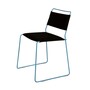OK Design One Wire Chair-Blue frame - Black cushion