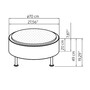 Modoluce Atollo D70 Beleuchteter Sitz mit Auflage(3 Beine)