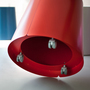 Meme Design BOBINO Coffee Table with Internal Wheels Metal Top