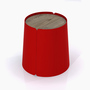 Meme Design BOBINO Coffee Table with Internal Wheels Wood Top