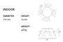 Extremis Virus 4-Seater Indoor Picnic Table
