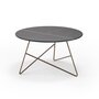 MemeDesign Ermione Metall/Glas - Couchtisch - Ø 65 x H 35 cm - Rame - Sahara Black