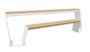 Extremis Hopper Bench 240 cm - white