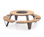 Extremis Pantagruel - runder Picknicktisch - Iroko - Black