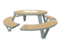 Extremis Pantagruel - runder Picknicktisch - Iroko - Verdigris