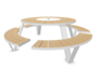 Extremis Pantagruel - runder Picknicktisch - Iroko - White