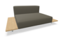 Extremis Walrus - Modul mit 2 Seitentischen - Iroko / Earth