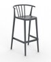 Resol Woody Alto - Outdoor Barhocker: Dark Grey