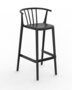 Resol Woody Alto - Outdoor Barhocker: Black