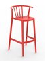 Resol Woody Alto - Outdoor Barhocker: Red