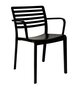 Resol Lama Armchair - Garten Armlehnstuhl: Black