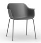 Resol Shape 4 Patas 2er Set - Garten Armlehnstuhl: Dark Grey
