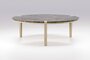 Wewood Corner-Runder Couchtisch-Eiche Standard Marmor