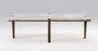 Wewood Corner-Rechteckiger Couchtisch-Walnuss Standard Marmor
