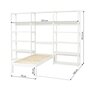 Hoppekids STOREY Regalsystem mit Juniorbett - Regal 80 cm Juniorbett 70x160cm weiß
