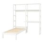 Hoppekids Hoppekids STOREY Bücherregal mit 2 Abschnitten 4 Einlegeböden Bettgröße 70x160 cm und Tischplatte 80 cm breit weiß