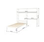 Hoppekids STOREY Bücherregal mit 2 Abschnitten 4 Einlegeböden Bettgröße 90x200 cm und Tischplatte in 100 cm weiß