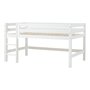 Hoppekids ECO Luxury Halbhochbett 120x200 cm mit gerader Leiter weiß