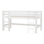 Hoppekids ECO Luxury Halbhochbett 120x200 cm mit gerader Leiter weiß