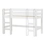 Hoppekids ECO Luxury Halbhochbett 90x200cm mit gerader Leiter weiß