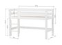 Hoppekids ECO Luxury Halbhochbett 70x160 cm mit gerader Leiter weiß