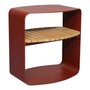 Mindo 109 Outdoor Side Table - Terracotta Red Aluminum