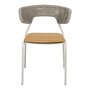Mindo 101 Outdoor Dining Chair - Stackable - Off-White Aluminum