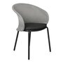 Mindo 114 Outdoor Dining Chair - Stackable - Light Grey Melange Knit-Dark Grey Aluminum