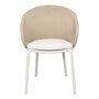 Mindo 114 Outdoor Dining Chair - Stackable - Beige Knit-Light Grey Aluminum