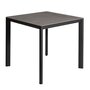Mindo 101 Dining table 74x74cm - Esstisch - Ceramic Opium Black - Aluminium Dark Grey