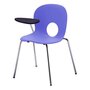 Rexite Olivia Chair with Right Writing Tablet, Antipanic Hinge - Gentian Blue
