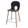 Rexite Olivia Wood L Medium stool - Anthracite
