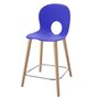 Rexite Olivia Wood L Medium stool - Gentian Blue
