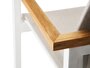Solpuri SKY Stapelsessel mit Teak-Armlehne-Alu white / softex shell / Teak Onlay 